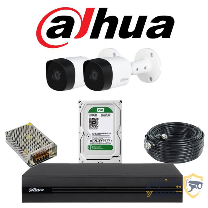 پکیج دوربین مداربسته ۲ عددی داهوا ۲B2A21P5G